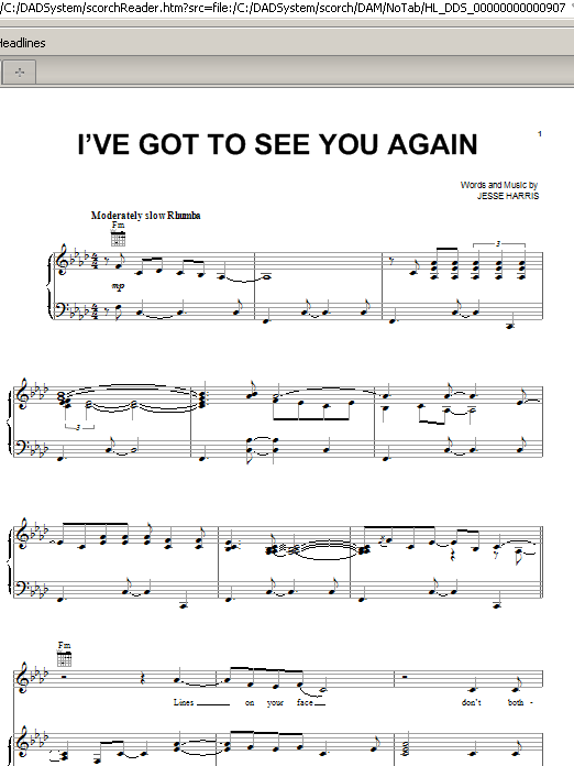 Preview Norah Jones I've Got To See You Again Pop sheet music, notes and chords for Piano, Vocal & Guitar (Right-Hand Melody), SKU: 21445 sheet music, piano notes, chords, guitar tabs, score, transpose, transcribe, how to play, guide, download, learn, tutorial, progression, song, artist, awards, billboard, mtv, vh1, tour, single, album, release