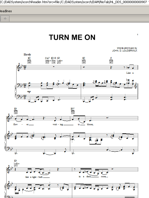 Preview Norah Jones Turn Me On Pop sheet music, notes and chords for Piano, Vocal & Guitar (Right-Hand Melody), SKU: 21448 sheet music, piano notes, chords, guitar tabs, score, transpose, transcribe, how to play, guide, download, learn, tutorial, progression, song, artist, awards, billboard, mtv, vh1, tour, single, album, release