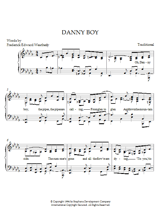 Preview Frederick Edward Weatherly Danny Boy World sheet music, notes and chords for Easy Piano, SKU: 21570 sheet music, piano notes, chords, guitar tabs, score, transpose, transcribe, how to play, guide, download, learn, tutorial, progression, song, artist, awards, billboard, mtv, vh1, tour, single, album, release