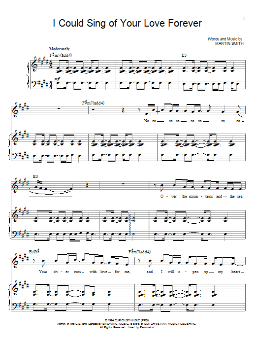 Preview Delirious? I Could Sing Of Your Love Forever Weddings sheet music, notes and chords for Piano, Vocal & Guitar (Right-Hand Melody), SKU: 21629 sheet music, piano notes, chords, guitar tabs, score, transpose, transcribe, how to play, guide, download, learn, tutorial, progression, song, artist, awards, billboard, mtv, vh1, tour, single, album, release