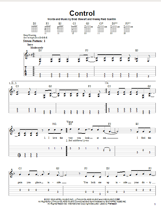 Preview Puddle Of Mudd Control Pop sheet music, notes and chords for Easy Guitar, SKU: 21642 sheet music, piano notes, chords, guitar tabs, score, transpose, transcribe, how to play, guide, download, learn, tutorial, progression, song, artist, awards, billboard, mtv, vh1, tour, single, album, release