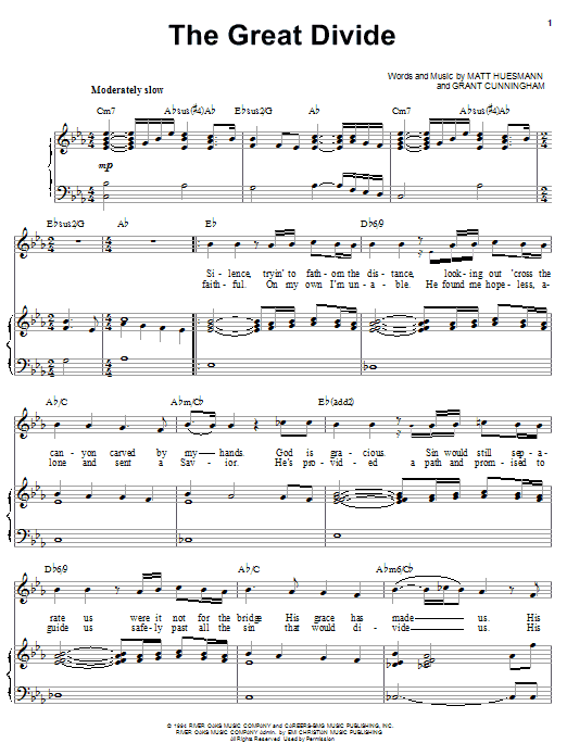 Preview Point Of Grace The Great Divide Pop sheet music, notes and chords for Piano, Vocal & Guitar (Right-Hand Melody), SKU: 21651 sheet music, piano notes, chords, guitar tabs, score, transpose, transcribe, how to play, guide, download, learn, tutorial, progression, song, artist, awards, billboard, mtv, vh1, tour, single, album, release