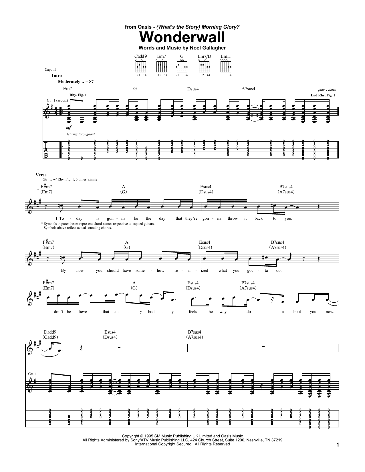 Preview Oasis Wonderwall Pop sheet music, notes and chords for Guitar Tab, SKU: 21732 sheet music, piano notes, chords, guitar tabs, score, transpose, transcribe, how to play, guide, download, learn, tutorial, progression, song, artist, awards, billboard, mtv, vh1, tour, single, album, release