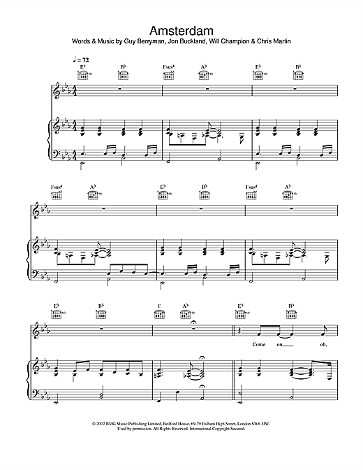 Preview Coldplay Amsterdam Pop sheet music, notes and chords for Violin, SKU: 21865 sheet music, piano notes, chords, guitar tabs, score, transpose, transcribe, how to play, guide, download, learn, tutorial, progression, song, artist, awards, billboard, mtv, vh1, tour, single, album, release