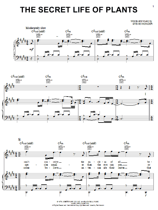 Preview Stevie Wonder The Secret Life Of Plants Pop sheet music, notes and chords for Piano, Vocal & Guitar (Right-Hand Melody), SKU: 21952 sheet music, piano notes, chords, guitar tabs, score, transpose, transcribe, how to play, guide, download, learn, tutorial, progression, song, artist, awards, billboard, mtv, vh1, tour, single, album, release