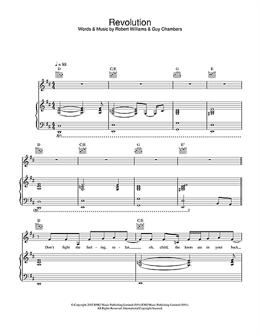 Preview Robbie Williams Revolution Pop sheet music, notes and chords for Piano, Vocal & Guitar, SKU: 22021 sheet music, piano notes, chords, guitar tabs, score, transpose, transcribe, how to play, guide, download, learn, tutorial, progression, song, artist, awards, billboard, mtv, vh1, tour, single, album, release