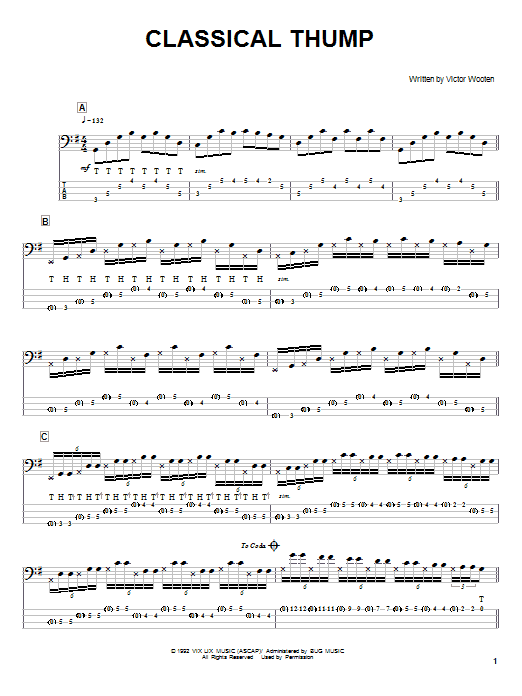 Preview Victor Wooten Classical Thump Jazz sheet music, notes and chords for Bass Guitar Tab, SKU: 24140 sheet music, piano notes, chords, guitar tabs, score, transpose, transcribe, how to play, guide, download, learn, tutorial, progression, song, artist, awards, billboard, mtv, vh1, tour, single, album, release