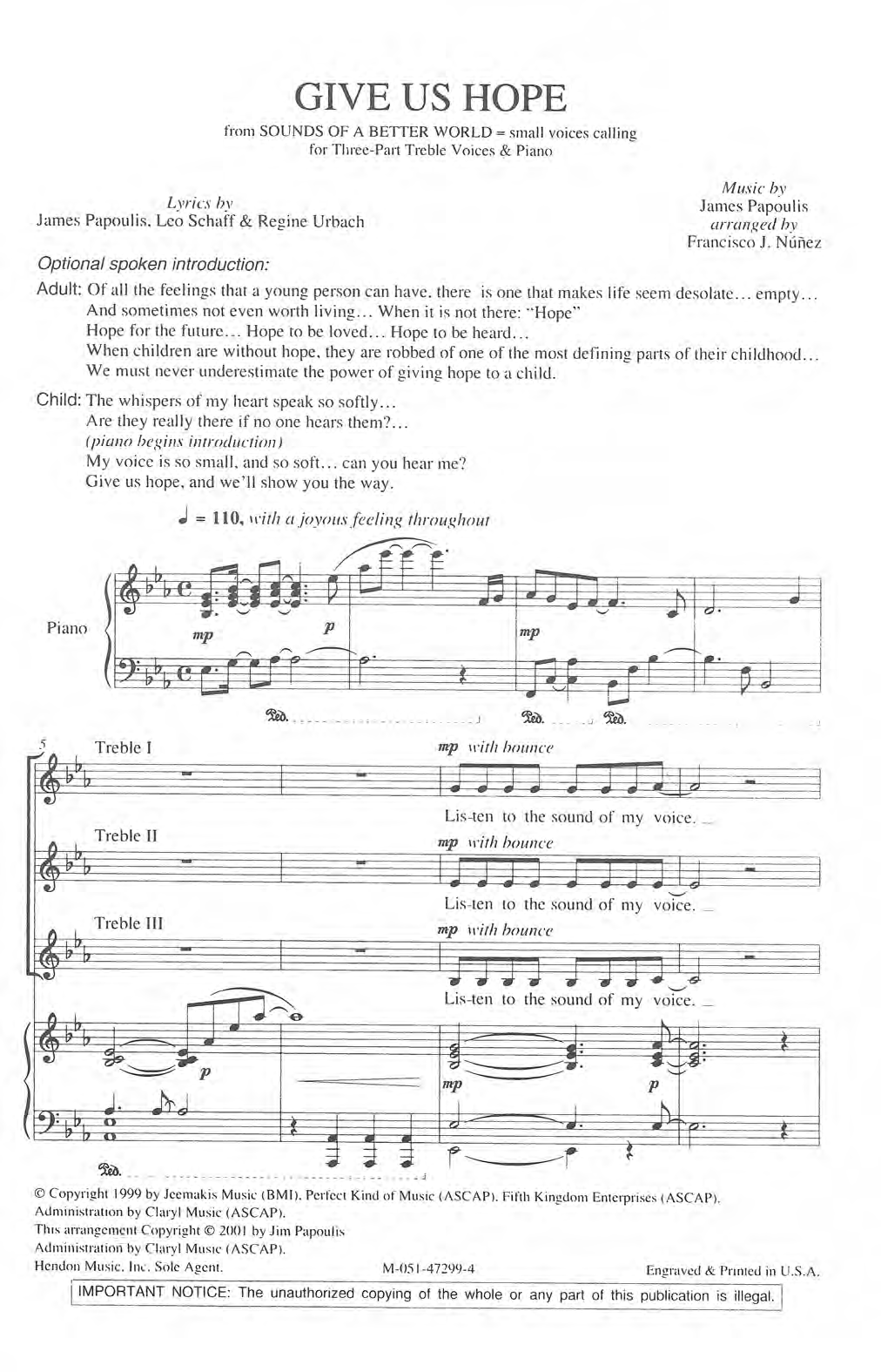 Preview Jim Papoulis Give Us Hope Concert sheet music, notes and chords for 3-Part Mixed, SKU: 250793 sheet music, piano notes, chords, guitar tabs, score, transpose, transcribe, how to play, guide, download, learn, tutorial, progression, song, artist, awards, billboard, mtv, vh1, tour, single, album, release
