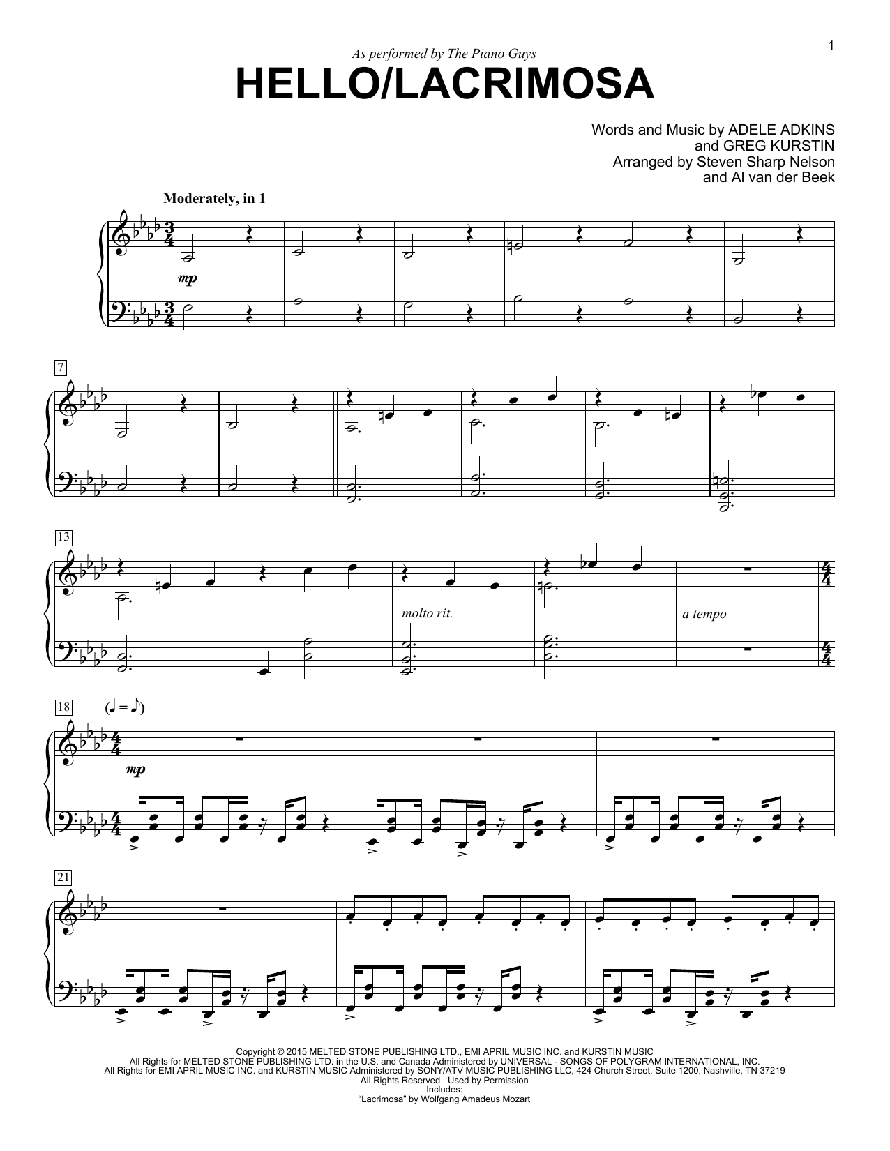 Preview The Piano Guys Hello Rock sheet music, notes and chords for Piano, SKU: 251009 sheet music, piano notes, chords, guitar tabs, score, transpose, transcribe, how to play, guide, download, learn, tutorial, progression, song, artist, awards, billboard, mtv, vh1, tour, single, album, release