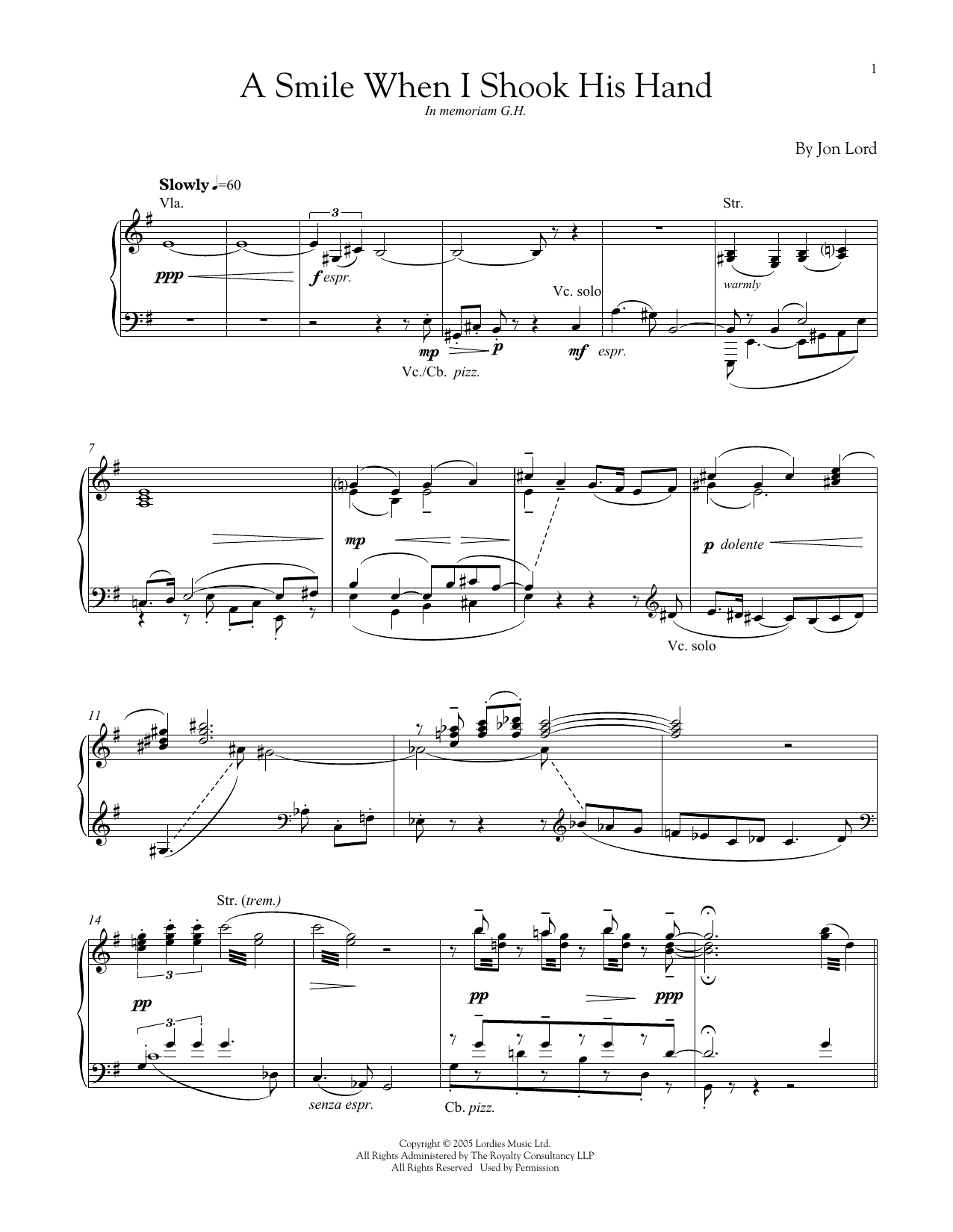 Preview Jon Lord A Smile When I Shook His Hand Pop sheet music, notes and chords for Piano, SKU: 251597 sheet music, piano notes, chords, guitar tabs, score, transpose, transcribe, how to play, guide, download, learn, tutorial, progression, song, artist, awards, billboard, mtv, vh1, tour, single, album, release