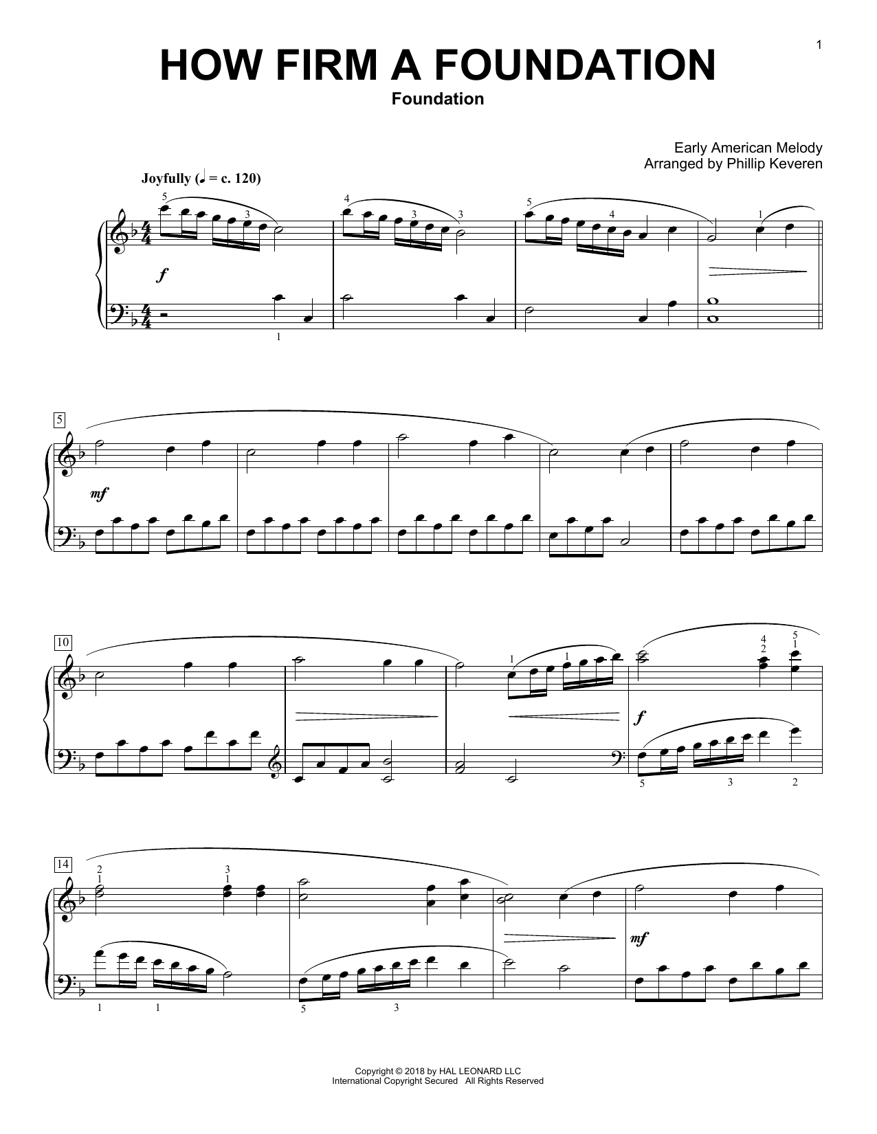 Preview Phillip Keveren How Firm a Foundation Classical sheet music, notes and chords for Piano, SKU: 252663 sheet music, piano notes, chords, guitar tabs, score, transpose, transcribe, how to play, guide, download, learn, tutorial, progression, song, artist, awards, billboard, mtv, vh1, tour, single, album, release