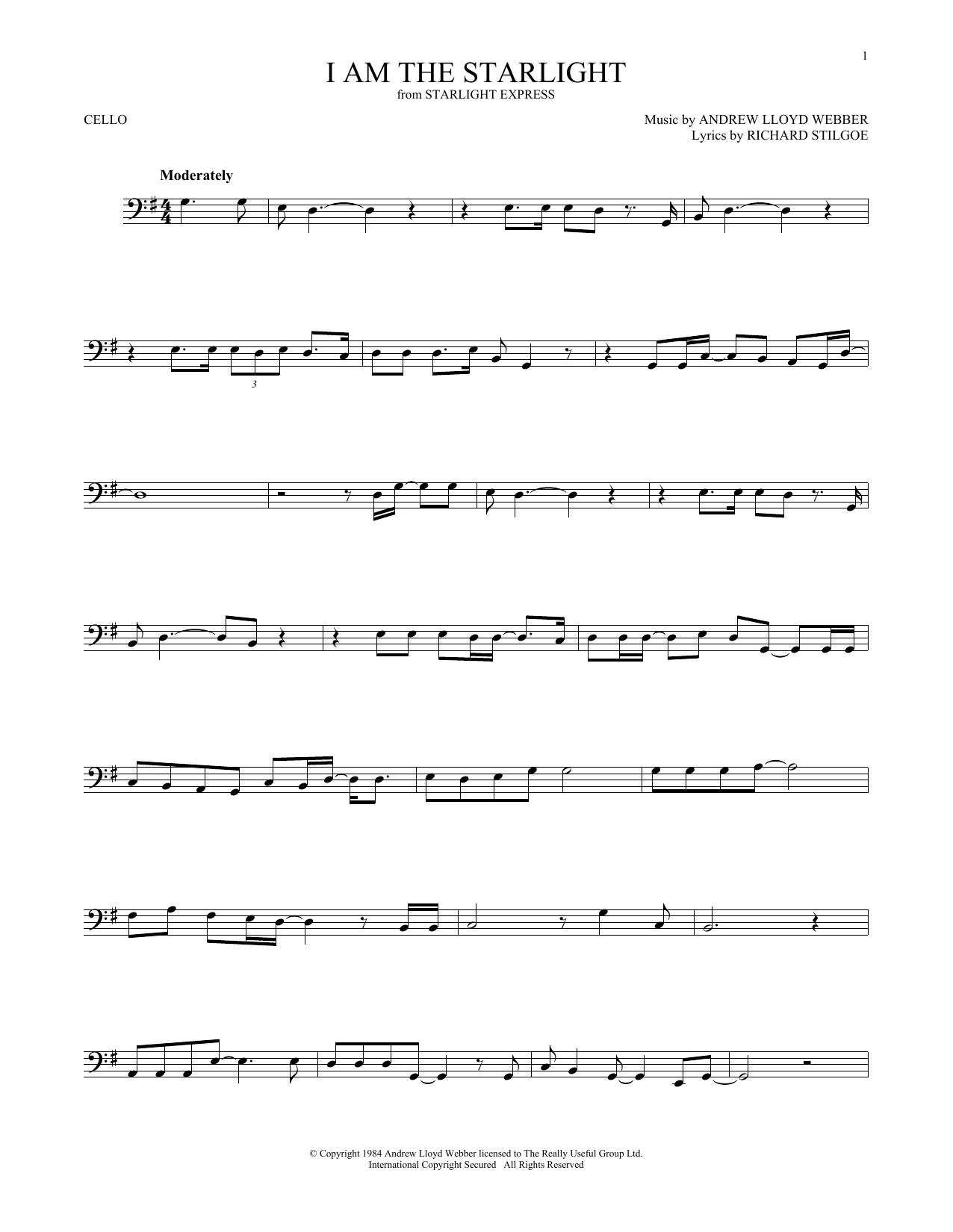 Preview Andrew Lloyd Webber I Am The Starlight Broadway sheet music, notes and chords for Cello, SKU: 252738 sheet music, piano notes, chords, guitar tabs, score, transpose, transcribe, how to play, guide, download, learn, tutorial, progression, song, artist, awards, billboard, mtv, vh1, tour, single, album, release