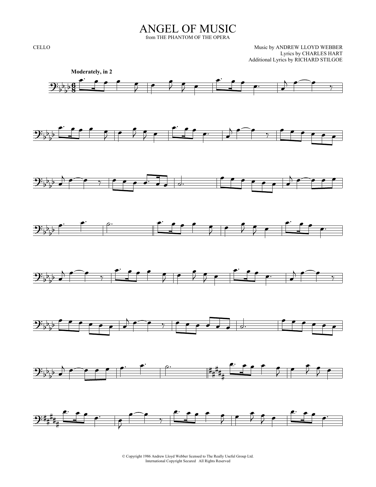 Preview Andrew Lloyd Webber Angel Of Music Broadway sheet music, notes and chords for Cello, SKU: 253150 sheet music, piano notes, chords, guitar tabs, score, transpose, transcribe, how to play, guide, download, learn, tutorial, progression, song, artist, awards, billboard, mtv, vh1, tour, single, album, release