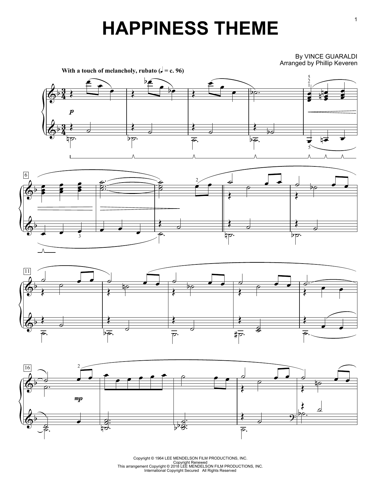 Preview Phillip Keveren Happiness Theme Film and TV sheet music, notes and chords for Piano, SKU: 254162 sheet music, piano notes, chords, guitar tabs, score, transpose, transcribe, how to play, guide, download, learn, tutorial, progression, song, artist, awards, billboard, mtv, vh1, tour, single, album, release