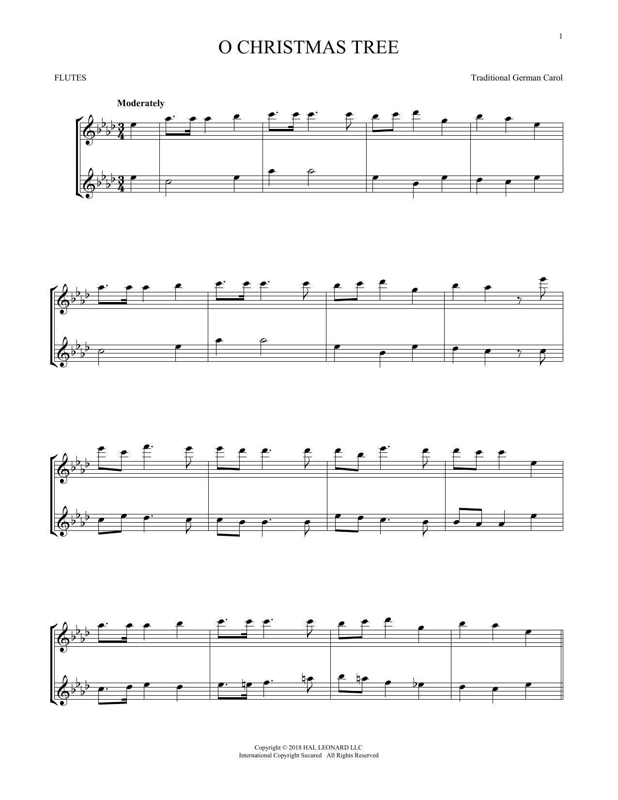 Preview Traditional German Carol O Christmas Tree Christmas sheet music, notes and chords for Flute Duet, SKU: 255080 sheet music, piano notes, chords, guitar tabs, score, transpose, transcribe, how to play, guide, download, learn, tutorial, progression, song, artist, awards, billboard, mtv, vh1, tour, single, album, release