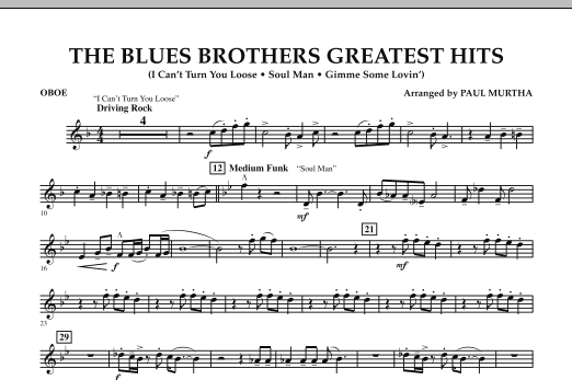 Preview Paul Murtha The Blues Brothers Greatest Hits - Oboe Blues sheet music, notes and chords for Concert Band, SKU: 285276 sheet music, piano notes, chords, guitar tabs, score, transpose, transcribe, how to play, guide, download, learn, tutorial, progression, song, artist, awards, billboard, mtv, vh1, tour, single, album, release