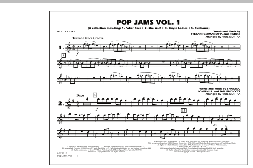 Preview Paul Murtha Pop Jams: Vol. 1 - Bb Clarinet Pop sheet music, notes and chords for Marching Band, SKU: 288665 sheet music, piano notes, chords, guitar tabs, score, transpose, transcribe, how to play, guide, download, learn, tutorial, progression, song, artist, awards, billboard, mtv, vh1, tour, single, album, release