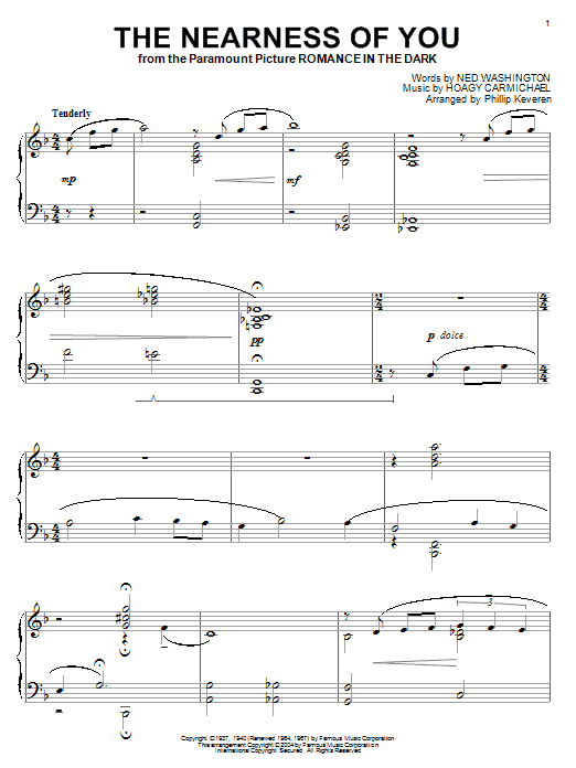 Preview Hoagy Carmichael The Nearness Of You Pop sheet music, notes and chords for Piano, SKU: 30598 sheet music, piano notes, chords, guitar tabs, score, transpose, transcribe, how to play, guide, download, learn, tutorial, progression, song, artist, awards, billboard, mtv, vh1, tour, single, album, release