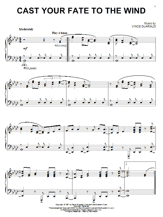 Preview George Winston Cast Your Fate To The Wind Jazz sheet music, notes and chords for Piano Solo, SKU: 31099 sheet music, piano notes, chords, guitar tabs, score, transpose, transcribe, how to play, guide, download, learn, tutorial, progression, song, artist, awards, billboard, mtv, vh1, tour, single, album, release