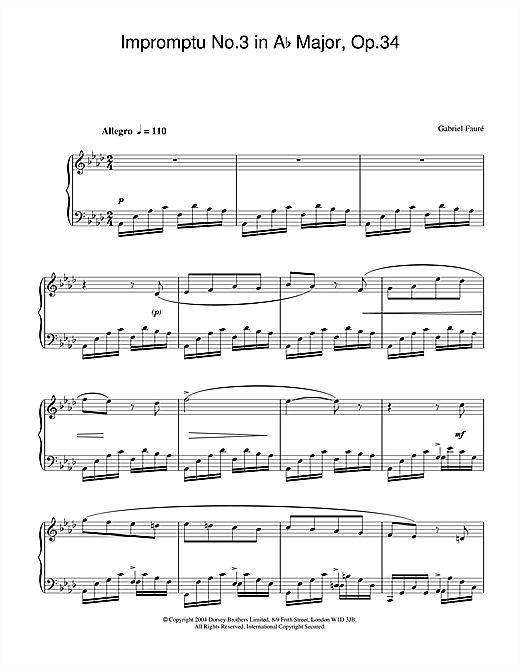 Preview Gabriel Fauré Impromptu No.3 in A Flat Major, Op.34 Classical sheet music, notes and chords for Piano, SKU: 31196 sheet music, piano notes, chords, guitar tabs, score, transpose, transcribe, how to play, guide, download, learn, tutorial, progression, song, artist, awards, billboard, mtv, vh1, tour, single, album, release