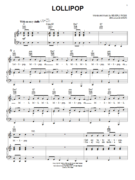 Preview The Chordettes Lollipop Rock sheet music, notes and chords for Piano, Vocal & Guitar (Right-Hand Melody), SKU: 31230 sheet music, piano notes, chords, guitar tabs, score, transpose, transcribe, how to play, guide, download, learn, tutorial, progression, song, artist, awards, billboard, mtv, vh1, tour, single, album, release