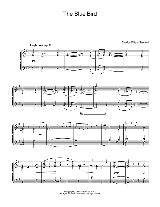 Preview Charles Villiers Stanford Blue Bird Classical sheet music, notes and chords for Piano, SKU: 31932 sheet music, piano notes, chords, guitar tabs, score, transpose, transcribe, how to play, guide, download, learn, tutorial, progression, song, artist, awards, billboard, mtv, vh1, tour, single, album, release