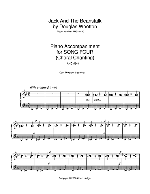 Preview Alison Hedger Song 4 (from Jack And The Beanstalk) Musicals sheet music, notes and chords for Piano, SKU: 36089 sheet music, piano notes, chords, guitar tabs, score, transpose, transcribe, how to play, guide, download, learn, tutorial, progression, song, artist, awards, billboard, mtv, vh1, tour, single, album, release