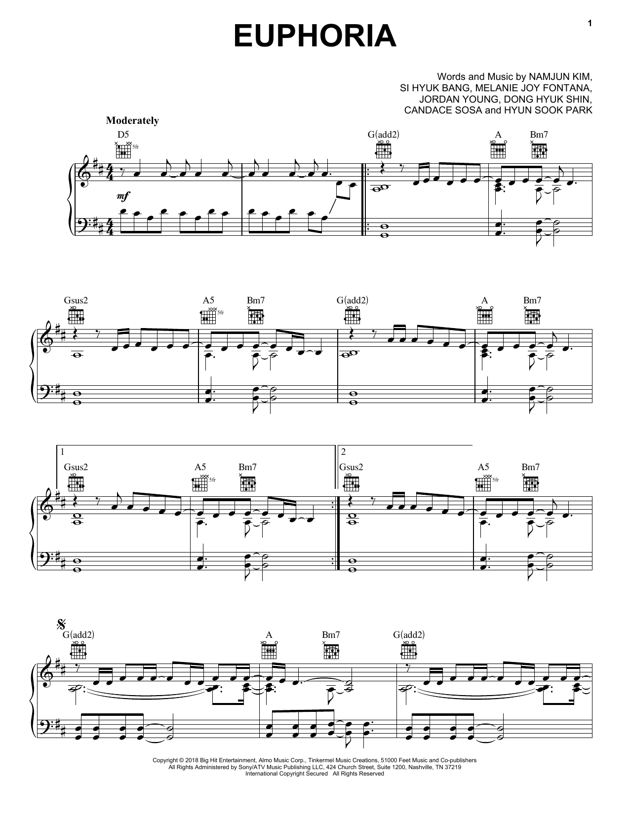 Preview BTS Euphoria Pop sheet music, notes and chords for Piano Solo, SKU: 402927 sheet music, piano notes, chords, guitar tabs, score, transpose, transcribe, how to play, guide, download, learn, tutorial, progression, song, artist, awards, billboard, mtv, vh1, tour, single, album, release