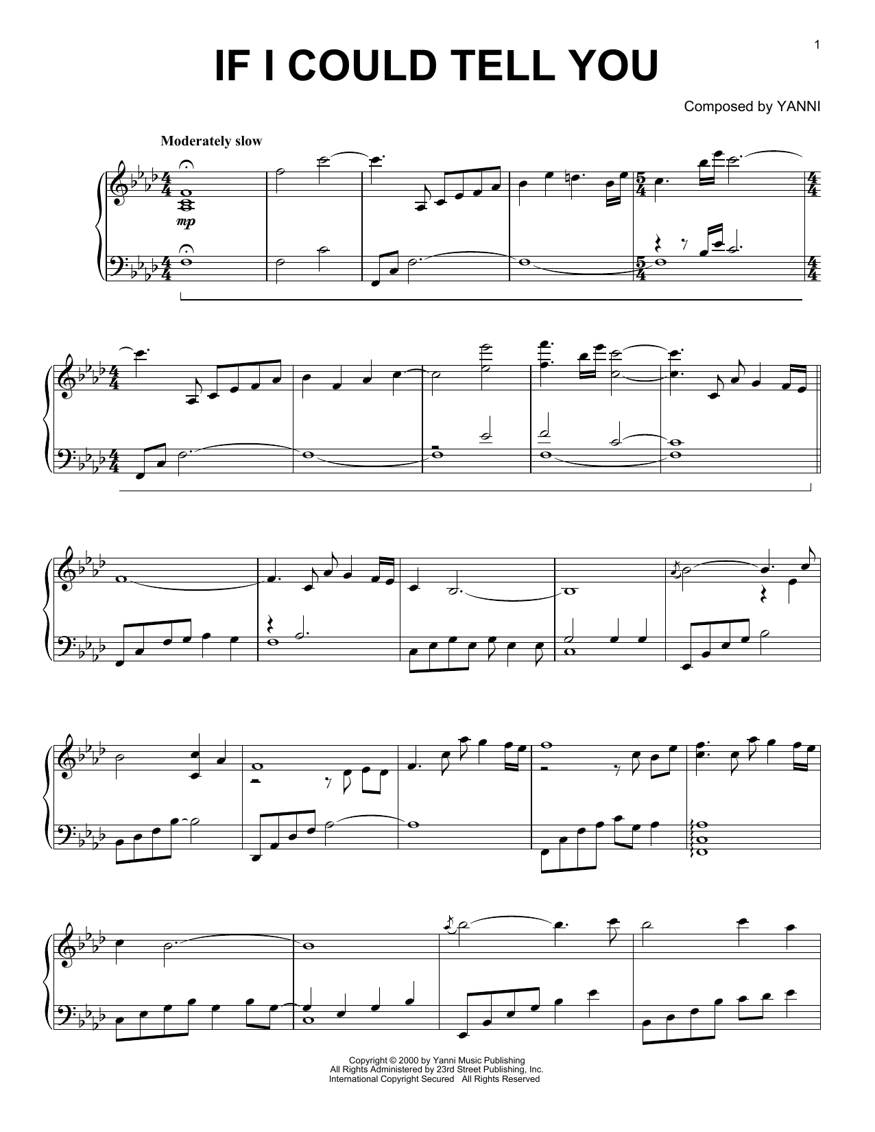 Preview Yanni If I Could Tell You New Age sheet music, notes and chords for Piano Solo, SKU: 403171 sheet music, piano notes, chords, guitar tabs, score, transpose, transcribe, how to play, guide, download, learn, tutorial, progression, song, artist, awards, billboard, mtv, vh1, tour, single, album, release