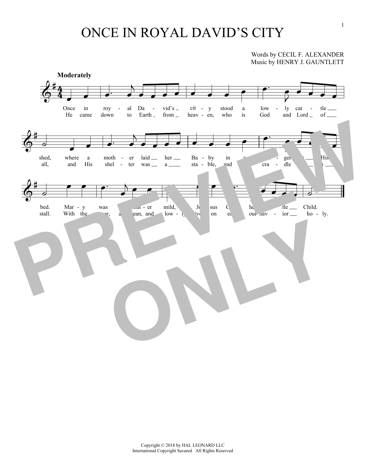 Preview Cecil F. Alexander Once In Royal David's City Christmas sheet music, notes and chords for OCRNA, SKU: 403768 sheet music, piano notes, chords, guitar tabs, score, transpose, transcribe, how to play, guide, download, learn, tutorial, progression, song, artist, awards, billboard, mtv, vh1, tour, single, album, release