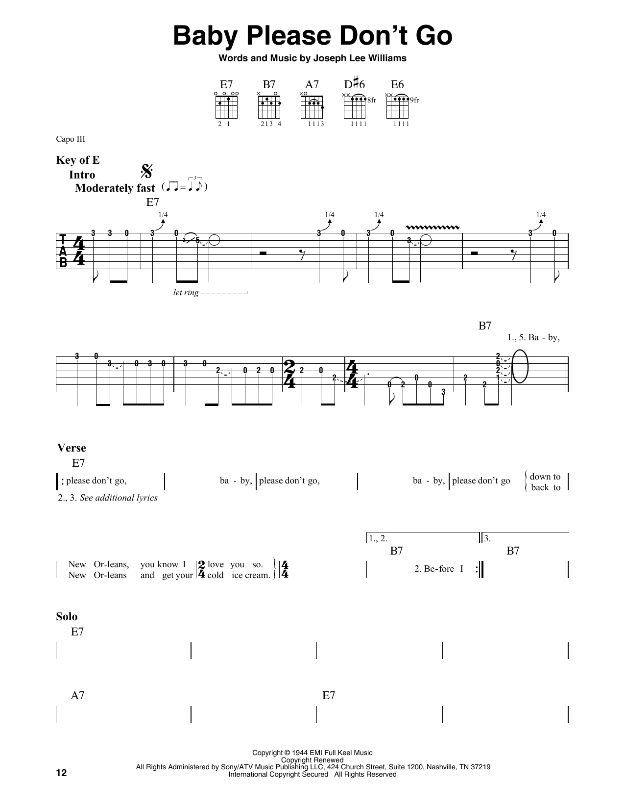 Preview Them Baby Please Don't Go Blues sheet music, notes and chords for Guitar Lead Sheet, SKU: 403851 sheet music, piano notes, chords, guitar tabs, score, transpose, transcribe, how to play, guide, download, learn, tutorial, progression, song, artist, awards, billboard, mtv, vh1, tour, single, album, release