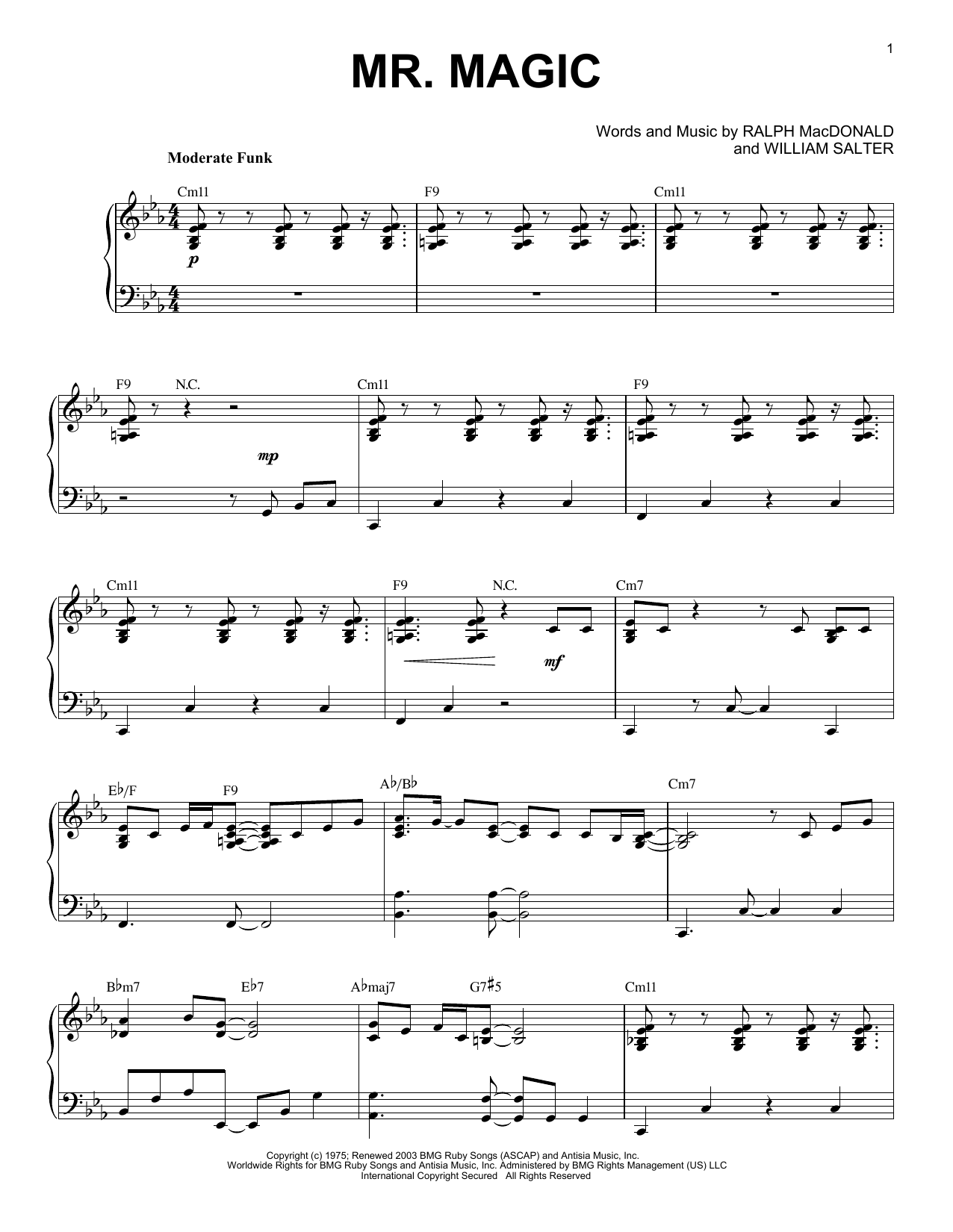Preview Grover Washington Jr. Mr. Magic Jazz sheet music, notes and chords for Piano Solo, SKU: 404075 sheet music, piano notes, chords, guitar tabs, score, transpose, transcribe, how to play, guide, download, learn, tutorial, progression, song, artist, awards, billboard, mtv, vh1, tour, single, album, release