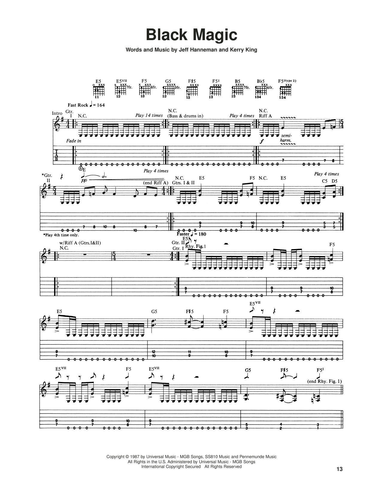 Slayer Black Magic Sheet Songs Notes, Chords Obtain Printable Guitar Tab - SKU: 408278 photo relating to Printable Guitar Tab named Slayer Black Magic Sheet New music Notes, Chords Down load Printable Guitar Tab - SKU: 408278