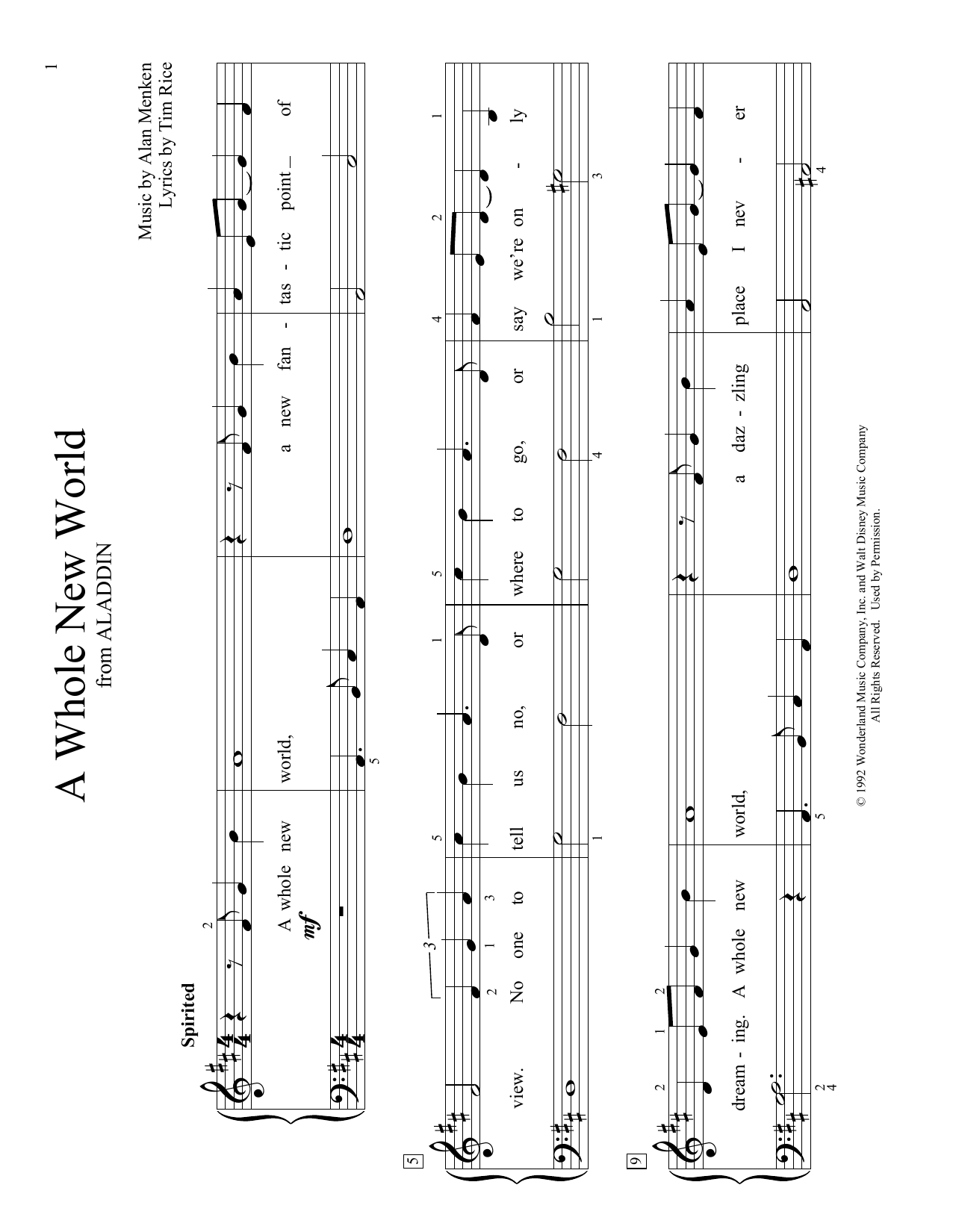 A Whole New World Piano Sheet Music Easy Best Music Sheet