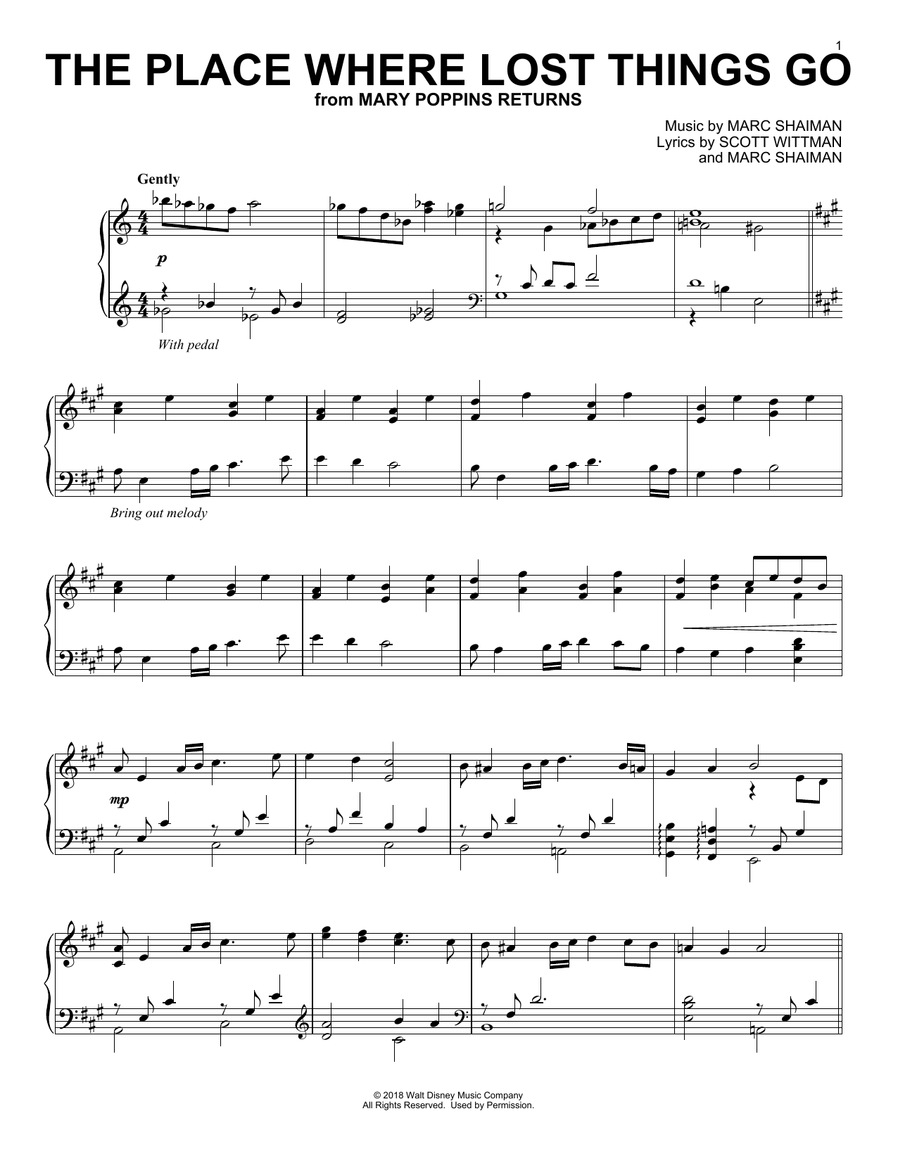 Preview Emily Blunt The Place Where Lost Things Go (from Mary Poppins Returns) Disney sheet music, notes and chords for Piano Solo, SKU: 415657 sheet music, piano notes, chords, guitar tabs, score, transpose, transcribe, how to play, guide, download, learn, tutorial, progression, song, artist, awards, billboard, mtv, vh1, tour, single, album, release
