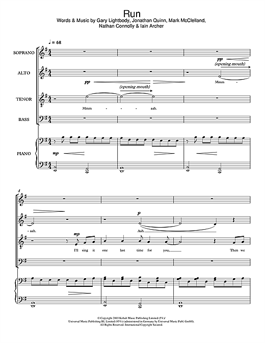 Preview Leona Lewis Run Pop sheet music, notes and chords for SATB, SKU: 47635 sheet music, piano notes, chords, guitar tabs, score, transpose, transcribe, how to play, guide, download, learn, tutorial, progression, song, artist, awards, billboard, mtv, vh1, tour, single, album, release