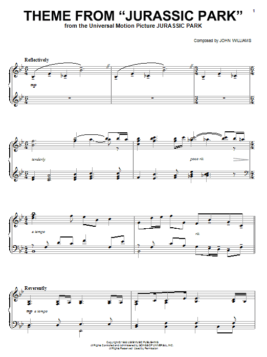 Preview John Williams Theme from Jurassic Park Film and TV sheet music, notes and chords for Piano, SKU: 50231 sheet music, piano notes, chords, guitar tabs, score, transpose, transcribe, how to play, guide, download, learn, tutorial, progression, song, artist, awards, billboard, mtv, vh1, tour, single, album, release