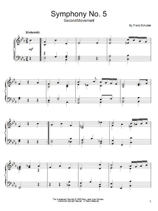 Preview Franz Schubert Symphony No. 5 Classical sheet music, notes and chords for Piano, SKU: 54542 sheet music, piano notes, chords, guitar tabs, score, transpose, transcribe, how to play, guide, download, learn, tutorial, progression, song, artist, awards, billboard, mtv, vh1, tour, single, album, release