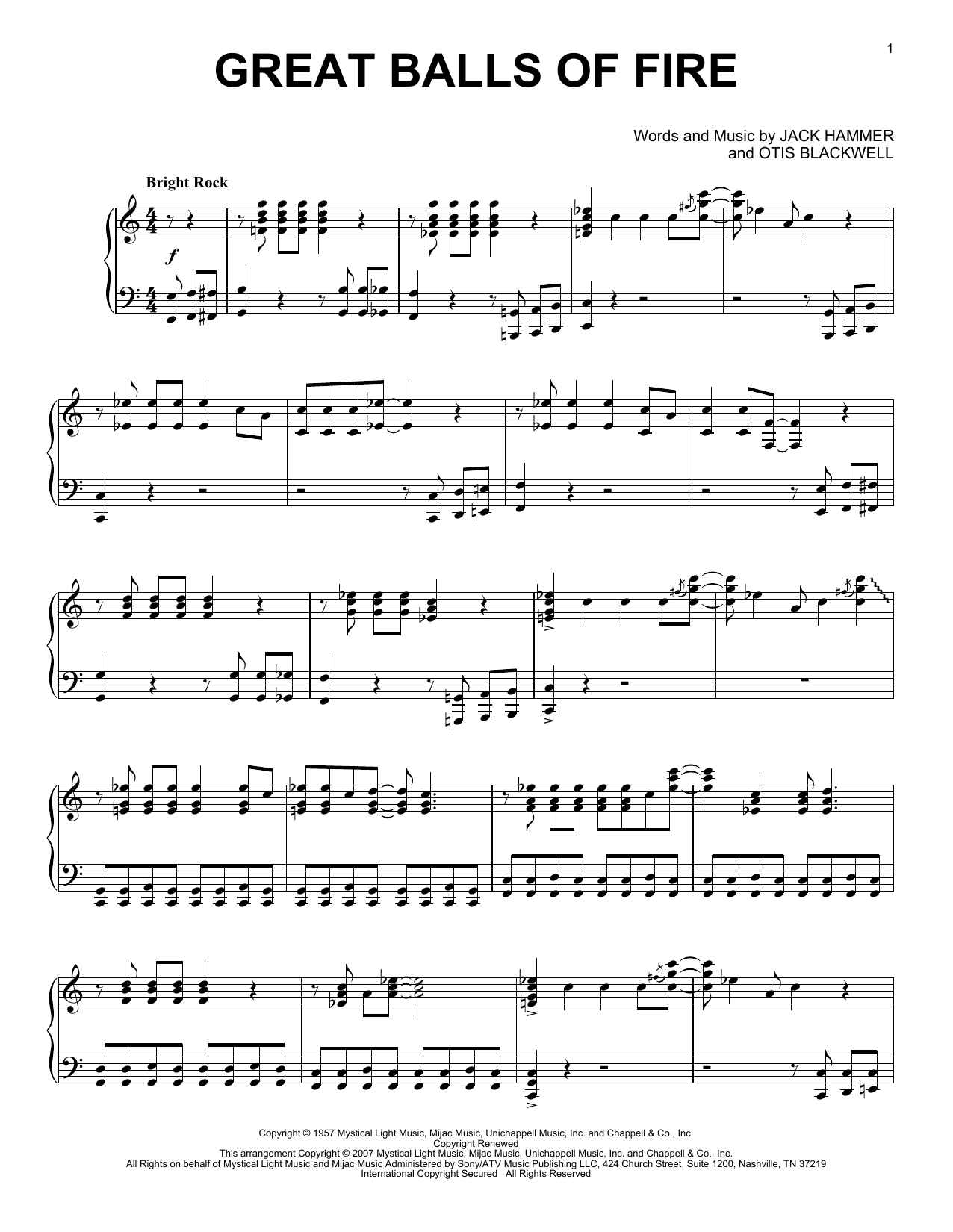 Preview Jerry Lee Lewis Great Balls Of Fire Pop sheet music, notes and chords for Piano, SKU: 57293 sheet music, piano notes, chords, guitar tabs, score, transpose, transcribe, how to play, guide, download, learn, tutorial, progression, song, artist, awards, billboard, mtv, vh1, tour, single, album, release
