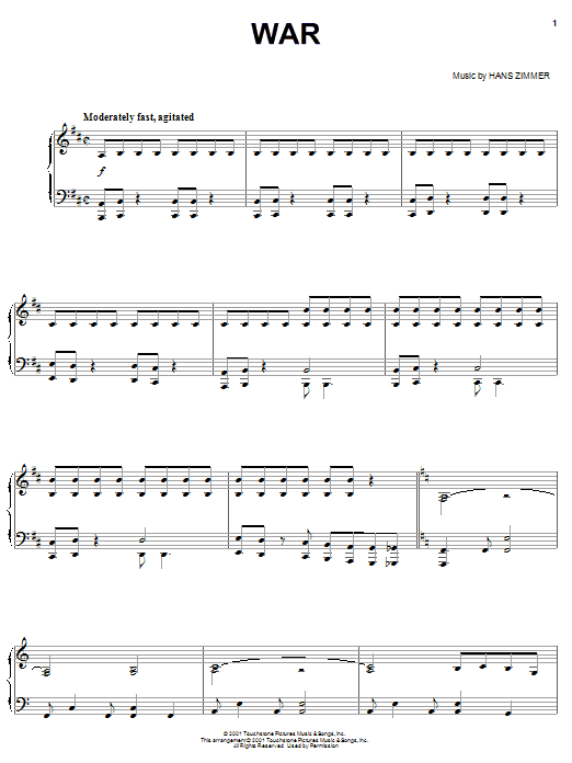 Preview Hans Zimmer War (from Pearl Harbor) Film and TV sheet music, notes and chords for Piano, SKU: 58290 sheet music, piano notes, chords, guitar tabs, score, transpose, transcribe, how to play, guide, download, learn, tutorial, progression, song, artist, awards, billboard, mtv, vh1, tour, single, album, release