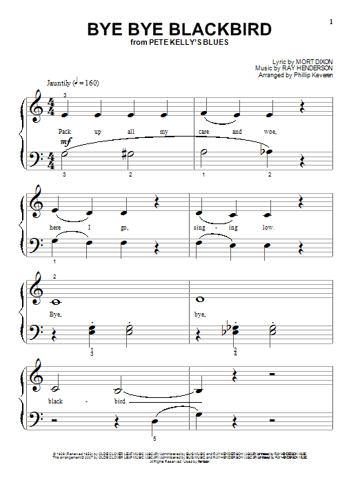 Preview Mort Dixon Bye Bye Blackbird Jazz sheet music, notes and chords for Piano, SKU: 58395 sheet music, piano notes, chords, guitar tabs, score, transpose, transcribe, how to play, guide, download, learn, tutorial, progression, song, artist, awards, billboard, mtv, vh1, tour, single, album, release