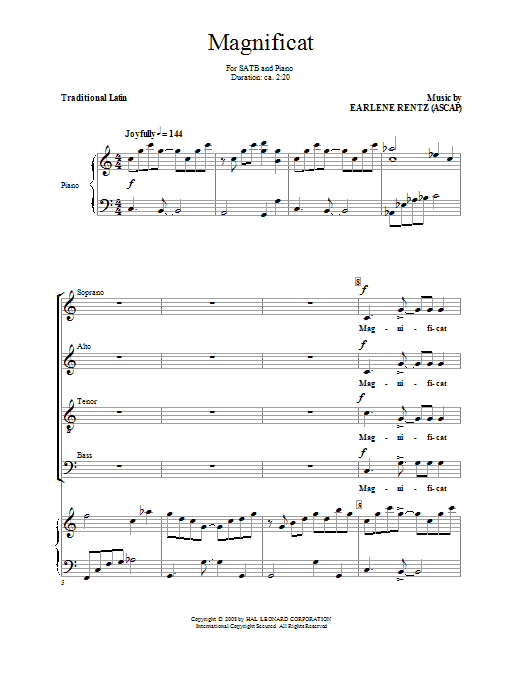 Preview Earlene Rentz Magnificat World sheet music, notes and chords for SATB, SKU: 63951 sheet music, piano notes, chords, guitar tabs, score, transpose, transcribe, how to play, guide, download, learn, tutorial, progression, song, artist, awards, billboard, mtv, vh1, tour, single, album, release