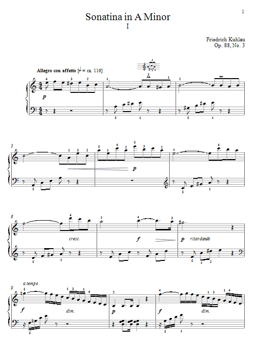 Preview Friedrich Kuhlau Sonatina In A Minor, Op. 88, No. 3 Classical sheet music, notes and chords for Piano, SKU: 64109 sheet music, piano notes, chords, guitar tabs, score, transpose, transcribe, how to play, guide, download, learn, tutorial, progression, song, artist, awards, billboard, mtv, vh1, tour, single, album, release