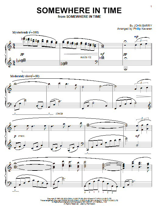 Preview John Barry Somewhere In Time Film and TV sheet music, notes and chords for Piano, SKU: 67914 sheet music, piano notes, chords, guitar tabs, score, transpose, transcribe, how to play, guide, download, learn, tutorial, progression, song, artist, awards, billboard, mtv, vh1, tour, single, album, release