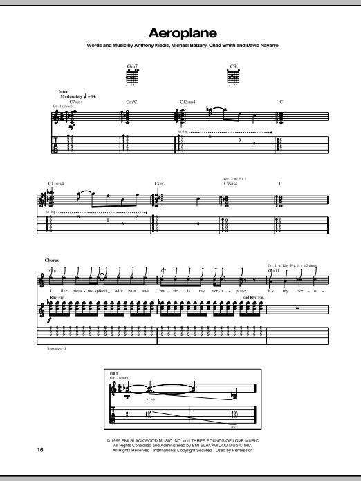 Preview Red Hot Chili Peppers Aeroplane Soul sheet music, notes and chords for Guitar Tab, SKU: 68725 sheet music, piano notes, chords, guitar tabs, score, transpose, transcribe, how to play, guide, download, learn, tutorial, progression, song, artist, awards, billboard, mtv, vh1, tour, single, album, release