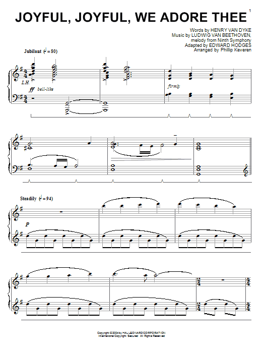 Preview Ludwig van Beethoven Joyful, Joyful, We Adore Thee Classical sheet music, notes and chords for Piano, SKU: 70659 sheet music, piano notes, chords, guitar tabs, score, transpose, transcribe, how to play, guide, download, learn, tutorial, progression, song, artist, awards, billboard, mtv, vh1, tour, single, album, release