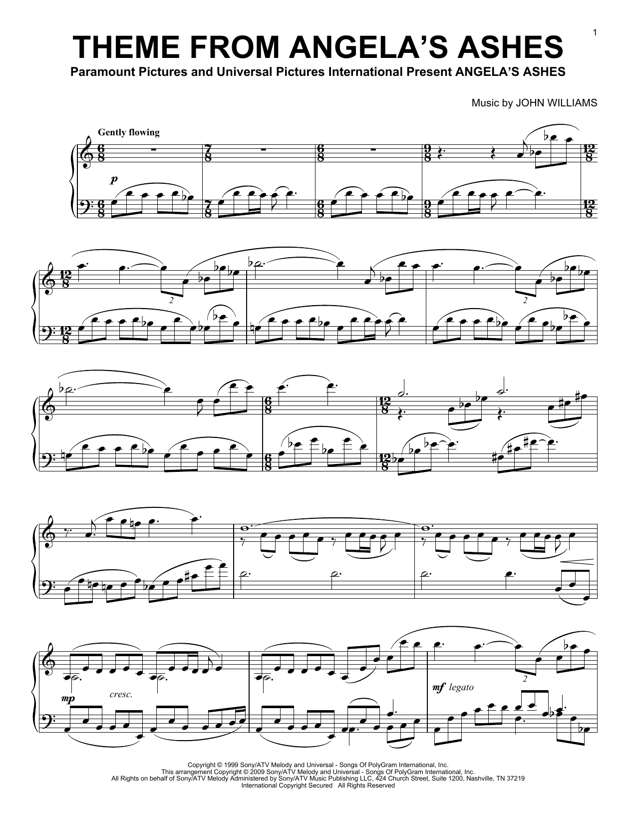 Preview John Williams Theme From Angela's Ashes Film and TV sheet music, notes and chords for Piano, SKU: 70732 sheet music, piano notes, chords, guitar tabs, score, transpose, transcribe, how to play, guide, download, learn, tutorial, progression, song, artist, awards, billboard, mtv, vh1, tour, single, album, release