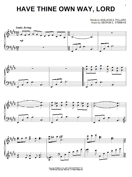Preview Adelaide A. Pollard Have Thine Own Way, Lord Hymn sheet music, notes and chords for Piano, SKU: 72676 sheet music, piano notes, chords, guitar tabs, score, transpose, transcribe, how to play, guide, download, learn, tutorial, progression, song, artist, awards, billboard, mtv, vh1, tour, single, album, release