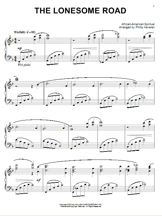 Preview African-American Spiritual The Lonesome Road Religious sheet music, notes and chords for Piano, SKU: 73584 sheet music, piano notes, chords, guitar tabs, score, transpose, transcribe, how to play, guide, download, learn, tutorial, progression, song, artist, awards, billboard, mtv, vh1, tour, single, album, release