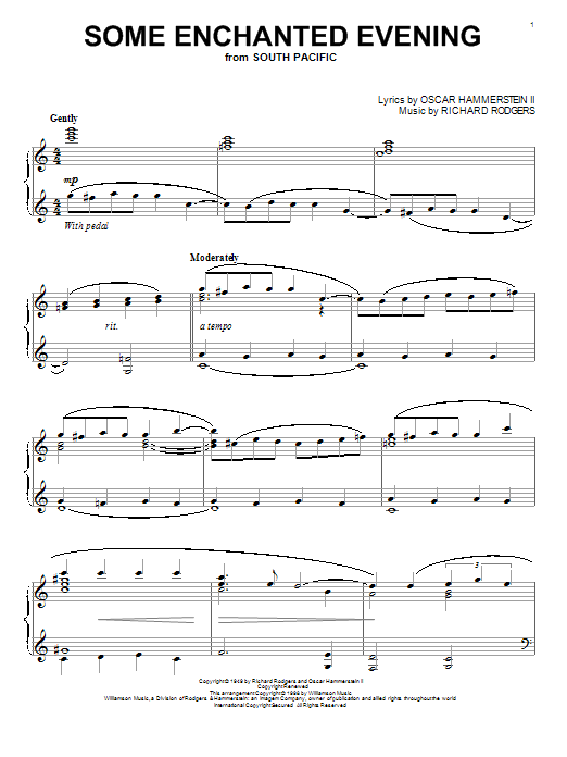Preview Rodgers & Hammerstein Some Enchanted Evening Broadway sheet music, notes and chords for Piano, SKU: 75317 sheet music, piano notes, chords, guitar tabs, score, transpose, transcribe, how to play, guide, download, learn, tutorial, progression, song, artist, awards, billboard, mtv, vh1, tour, single, album, release